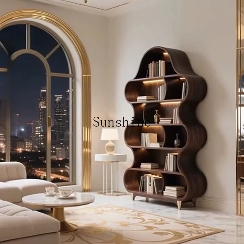 

Light luxury new Chinese solid wood storage light luxury style study cabinet simple and modern