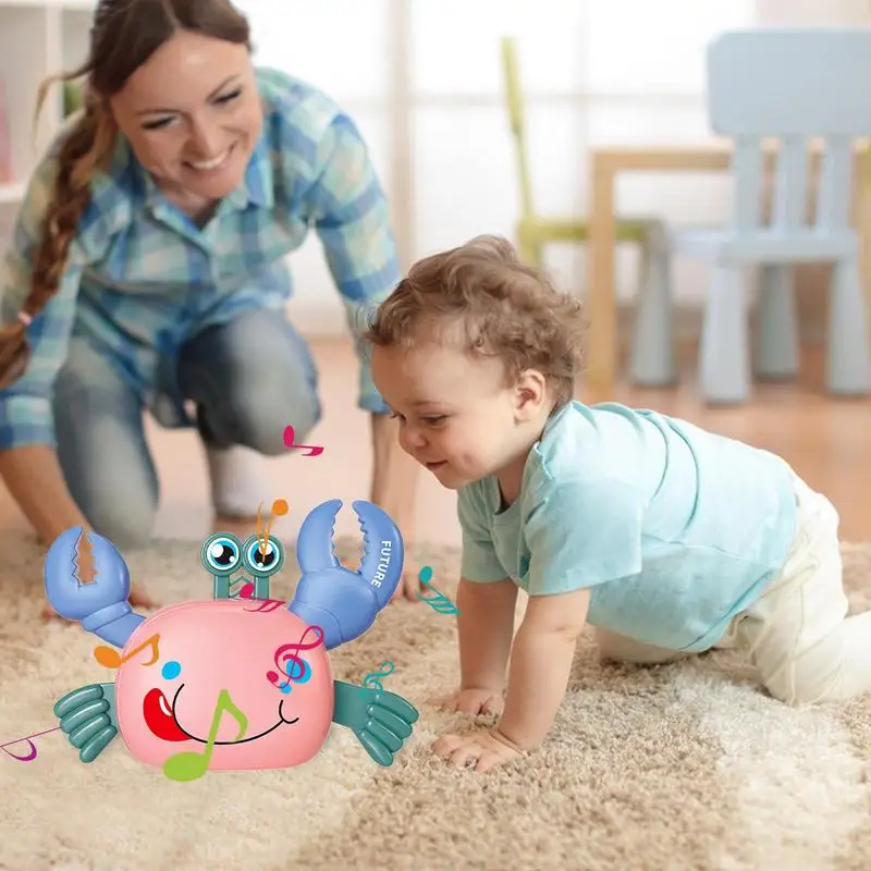 Musical Crawling Crab Kids Toy Crab Electric Toy Musical Walking Robot Toy Funny Lighted Kids Toys For Girls Kids Aged 0-3 Year