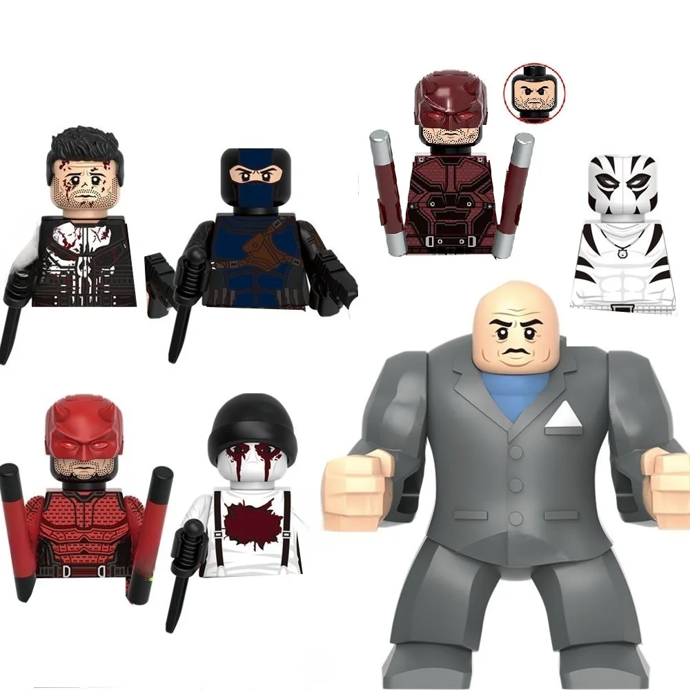 GH0142 Daredevil película Mini figura de juguete Cavillerine Pyro Zen vaquero Elektra X-23 bloques de hoja de antorcha humana regalos de fiesta