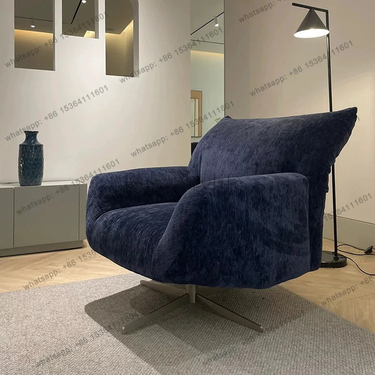 LS Italian light luxury designer armchair rotating leisure petal backrest high-end home sofa