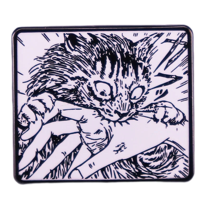 Junji Ito Horror Manga Cat Diary Brooch Pin Badge Accessory