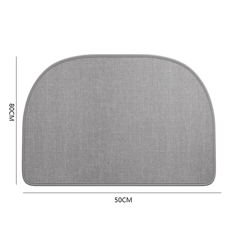 50x80CM Bathroom Floor Mat Constructed with Curved Horseshoe Profile to Improve Drainage and Minimize Slippage Risk