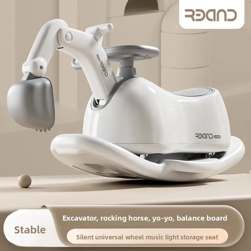 Modelo excavador mejorado para exteriores, juguetes para niños de 1 a 5 años, cuadriciclo Musical, patinete deportivo para niños, patinete multifuncional