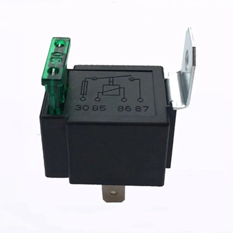 4P 5P Auto Motor Relay 30A DC12V 24V Normally Open Contacts Fused Relay with Metal Bracket Automotive Lamp Fuse Car relais