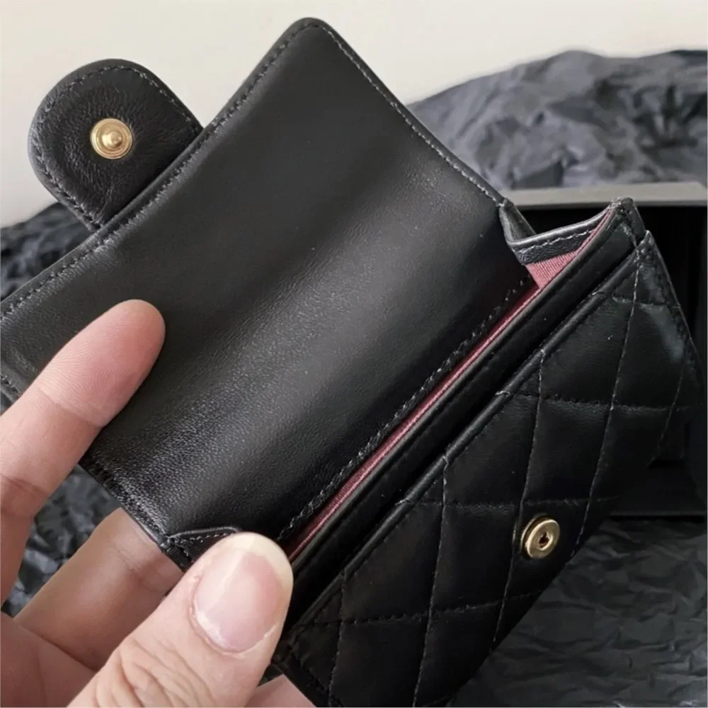 Top Quality Business Leather Card Holder Bag Luxury Brand Fashion For Women Classical Genuine Sheepskin Cowhide Credit Holder