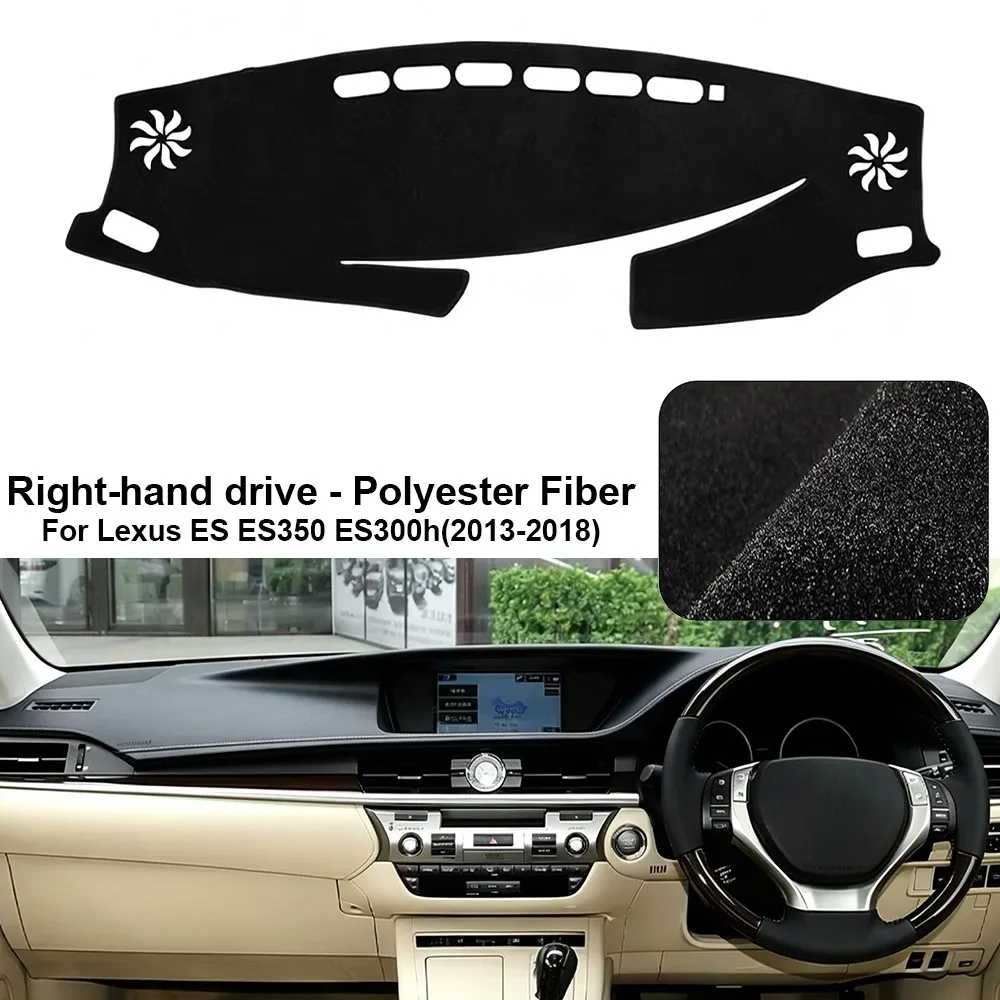 Flannel Car Dashboard Cover For Lexus ES 2013-2018 Dash Mat Board Pad Carpet Dashmat Anti-UV Mats Auto Interior Accessories