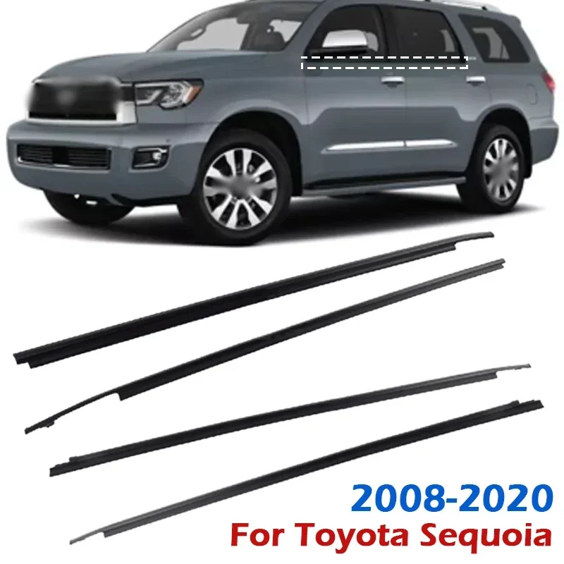 

4pcs/set Car Door Window Glass Sealing Weather Strip for Toyota Sequoia 2008-2020