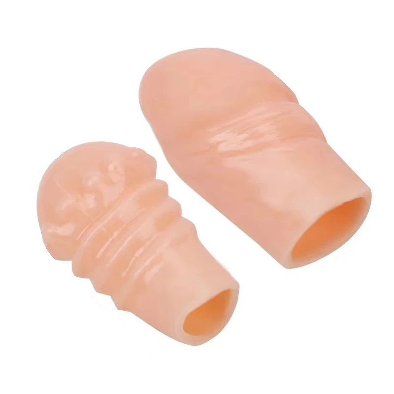 Silicone Reusable Foreskin Glans Sleeve Enlargement Penis Extender Sex Toys for Men Male Delay Ejaculation Penis Ring Cock Rings