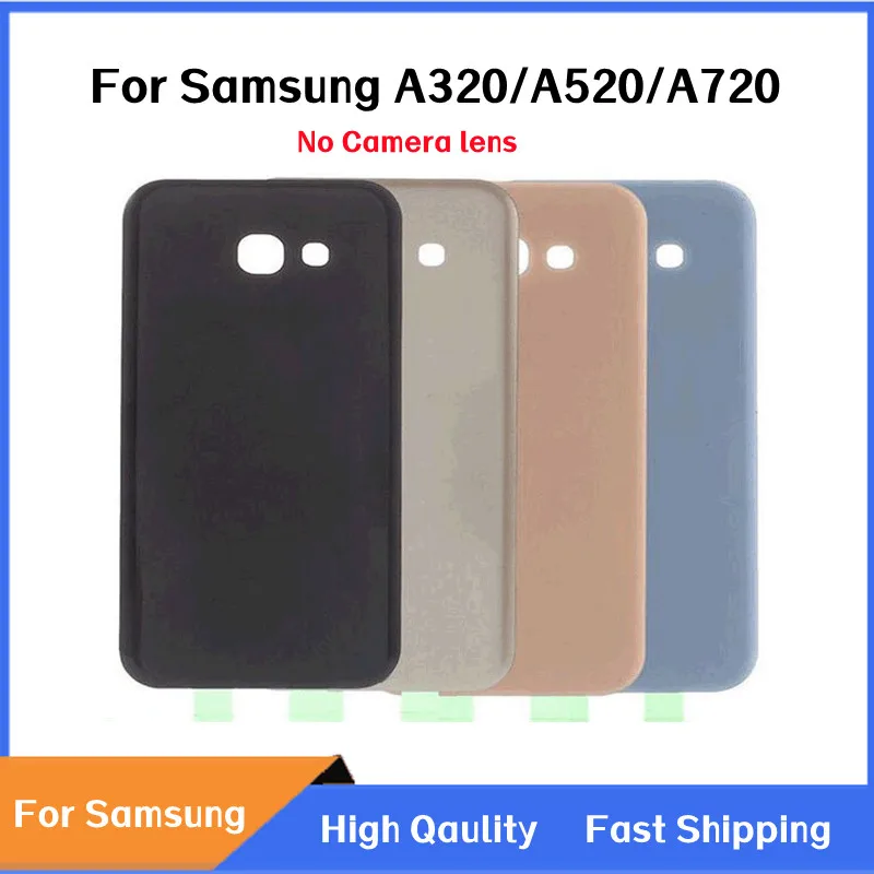 Back Door Rear Glass Battery Cover Replacement For Samsung A3 A5 A7 2017 A320 A520 A720 A320F A520F A720F Battery Back Case