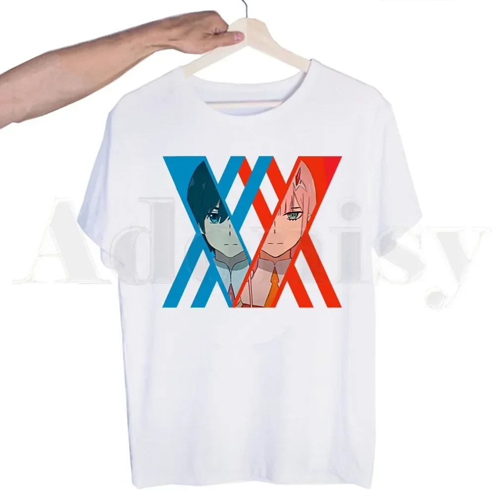 Zero TWO Darling In The Franxx Anime 02 Harajuku Short sleeves T-shirt Men Print T shirt Men Tops Tees Men\'s T-shirt