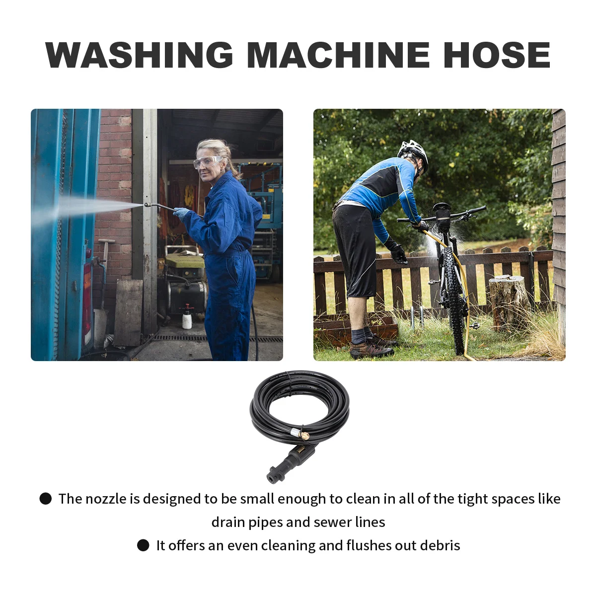 1 قطعة 6 متر خرطوم غسالة الضغط العالي لاستنزاف مياه الصرف الصحي وإزالة الحطام خرطوم الغسالة