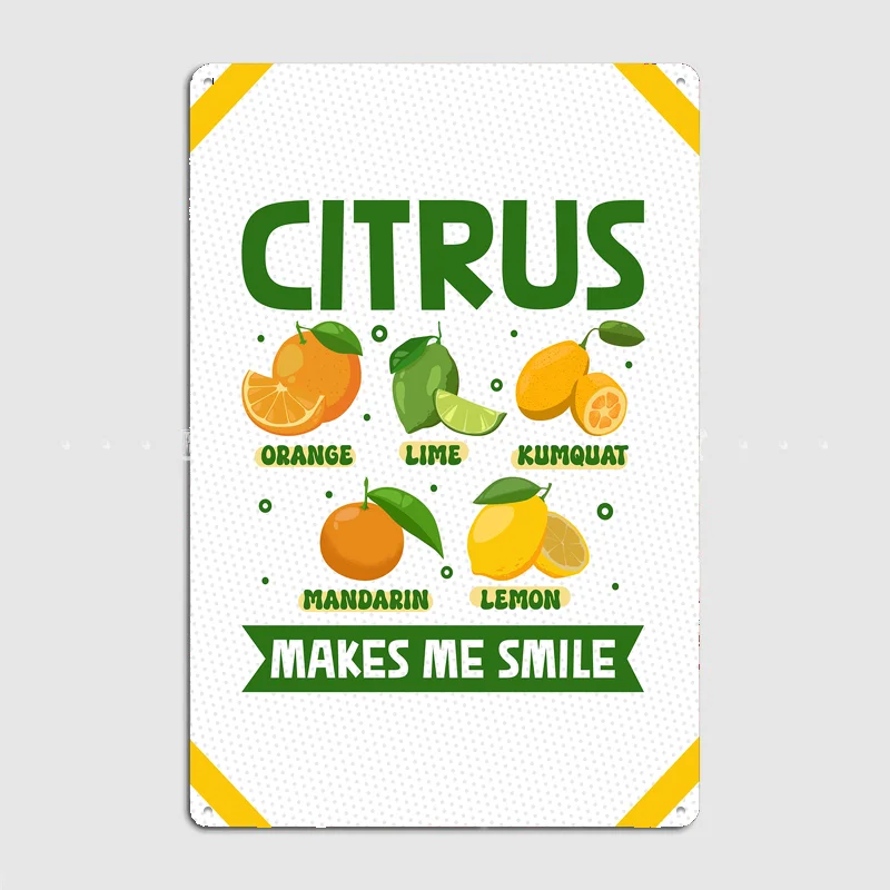 Citrus Fruit Vintage Poster Metal Sign Custom Bedroom Room Decor Home Decor Posters Wall Decoration