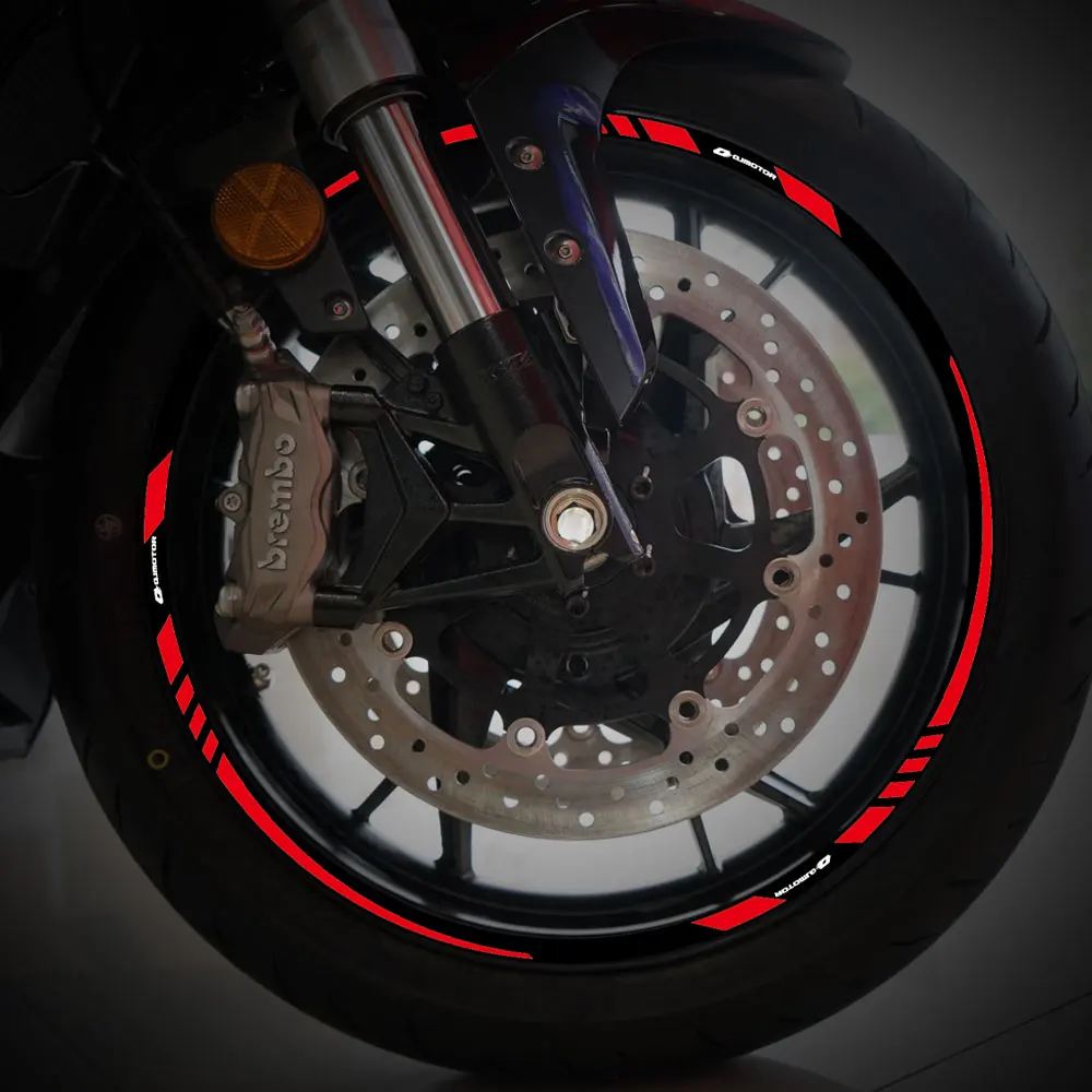 Reflective Motorcycle Accessories Wheel Sticker Hub Decals Rim Stripe Tape For QJMOTOR QJ600GS 600RR SRK600 QJ250 400 350