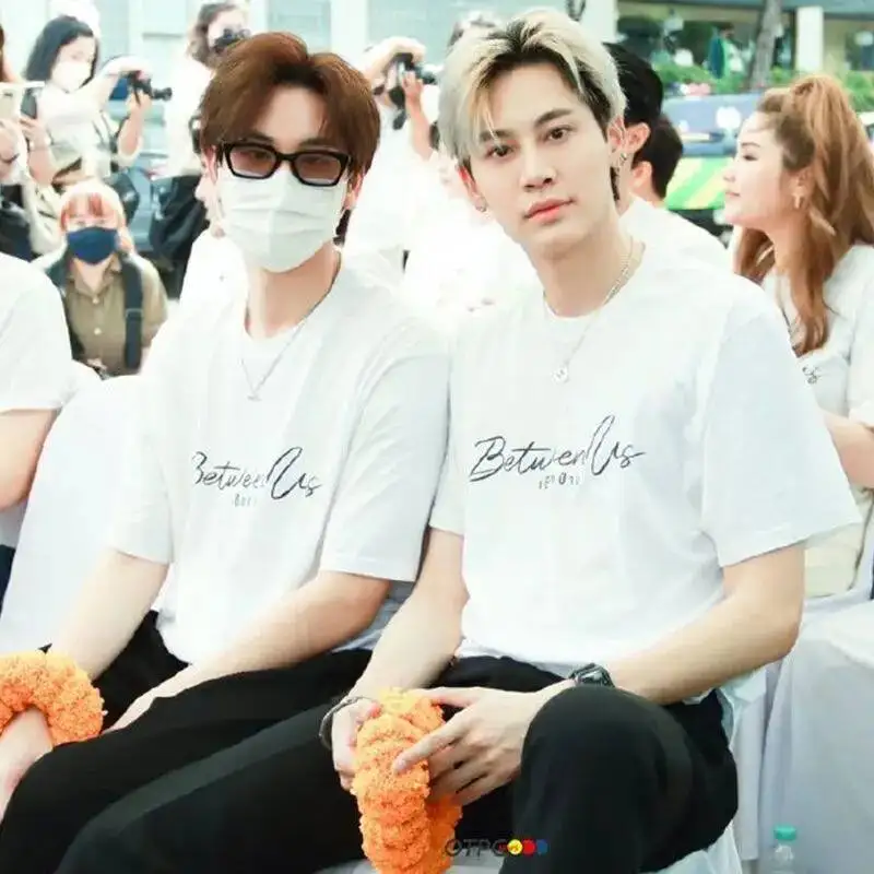 T-pop New Thai drama BetweenUsTheSeries Even Sun Boun Prem BounPrem Costume casual loose student short-sleeved t-shirt Gift view 4