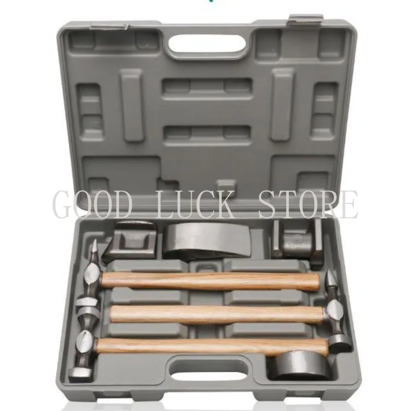 7pcs Car Sheet Metal Hammer Set Sand Sheet Hammer Tool Concave Repair Multi-function Sheet Metal Shaping Tool Set