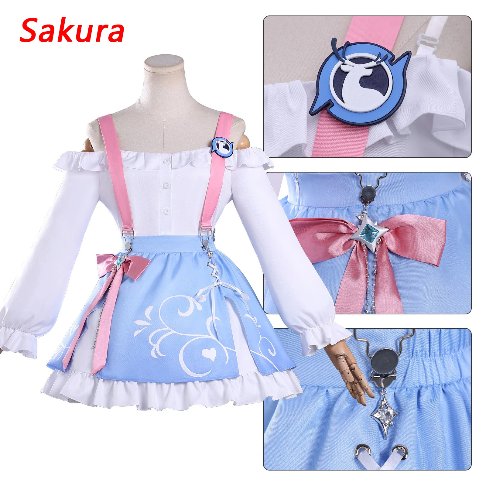 

Костюм для косплея персонажа игры Yao, коллаборационный скин, аниме-костюм, полный комплект, высокое качество, для Comic Con, Хэллоуина, аниме-наряд (женский)