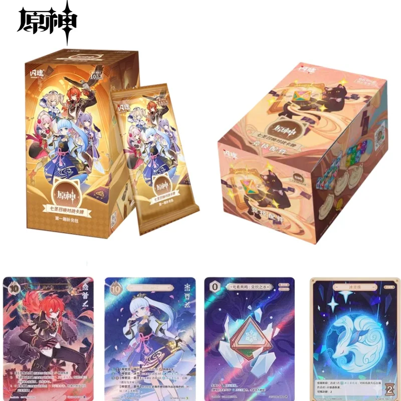 

Official Genuine Genshin Card Impact Supplementary Package of Seven Saints' Summoning Battle Card Collect Peripheral Toys Gift