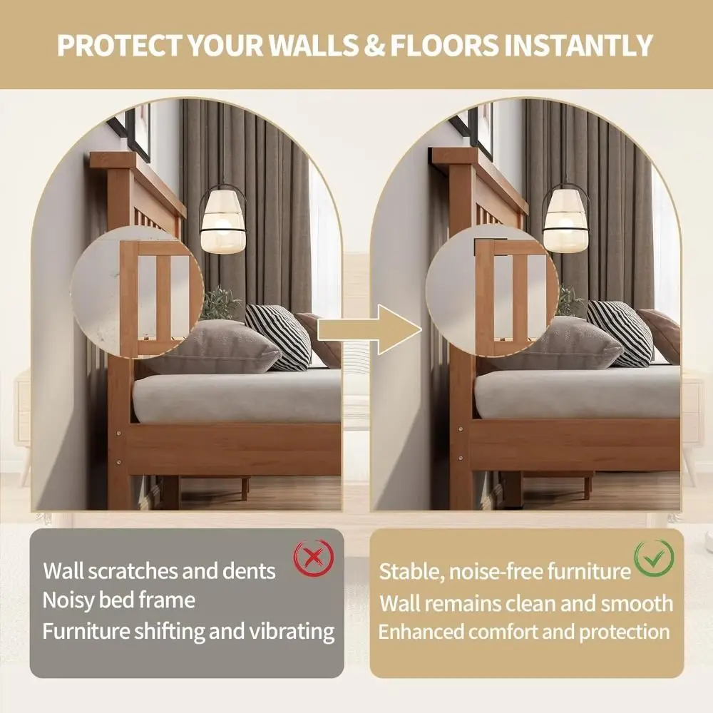 Double-sided Adhesive Furniture Wall Protectors Shock Protection Black White Headboard Stoppers Anti Vibration Headboard Bumper