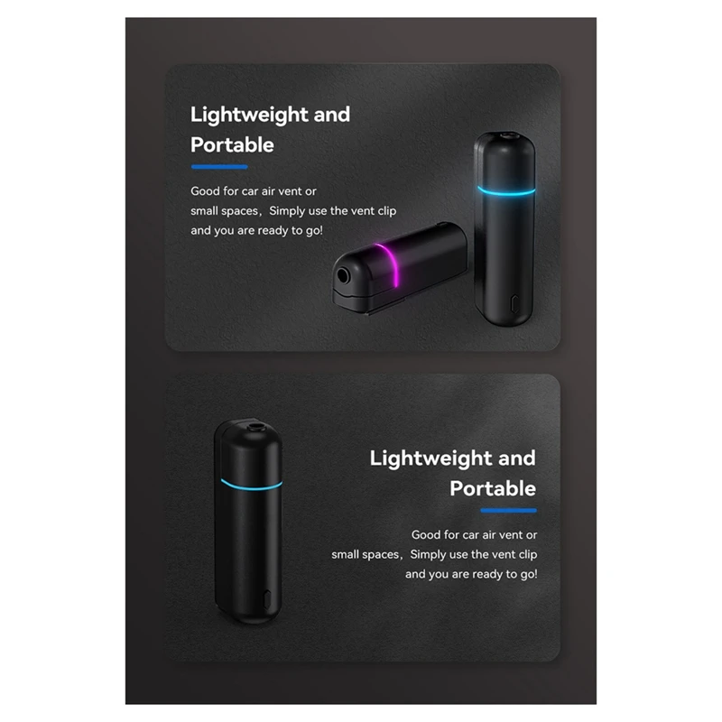 Auto Aroma Diffusor Mini USB Aufladbare Duft Maschine Duft Öl Auto Lufterfrischer Ätherisches Öl Diffusor Vent Clip