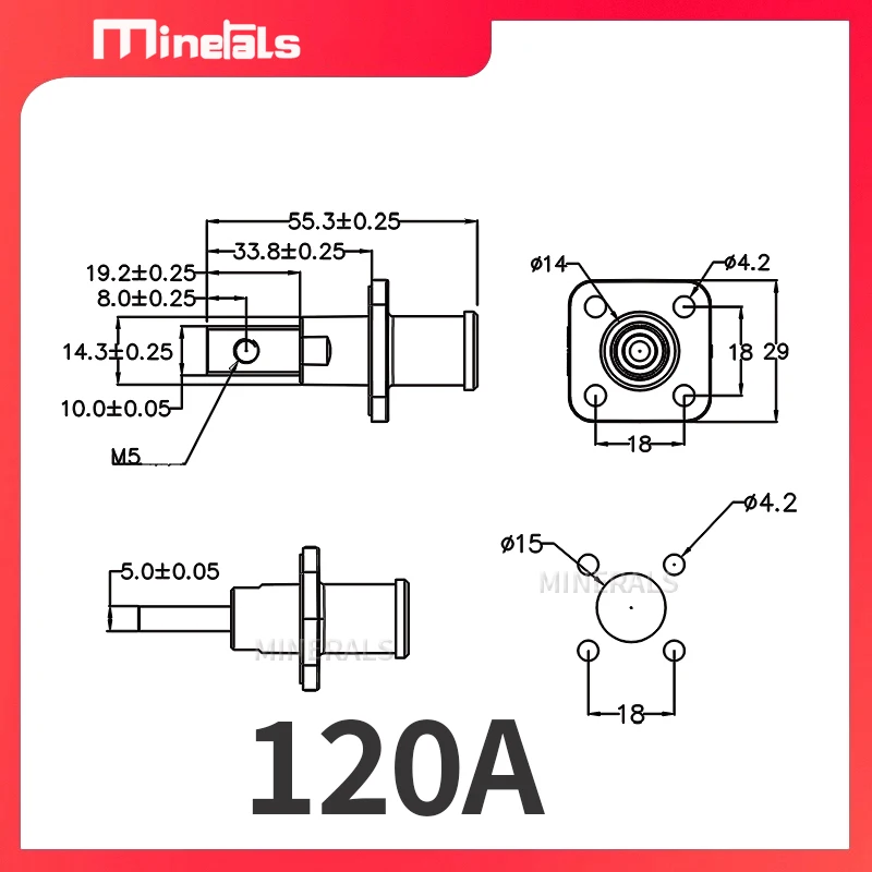 120A 200A  Battery Energy Storage Connector Only Plug