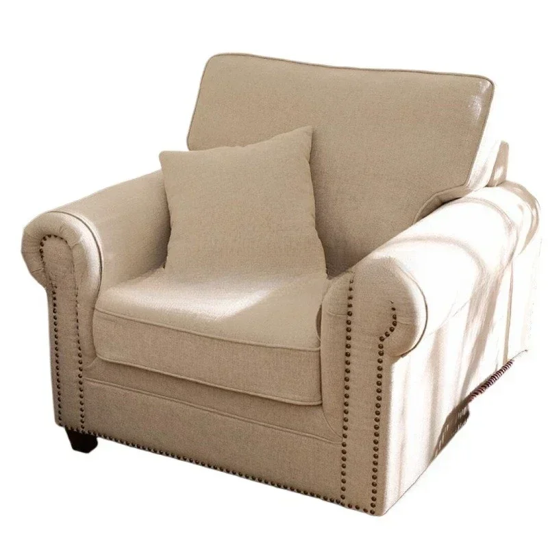 American fabric sofa, simple furniture, modern living room single double triple sofa combination cafe sofa