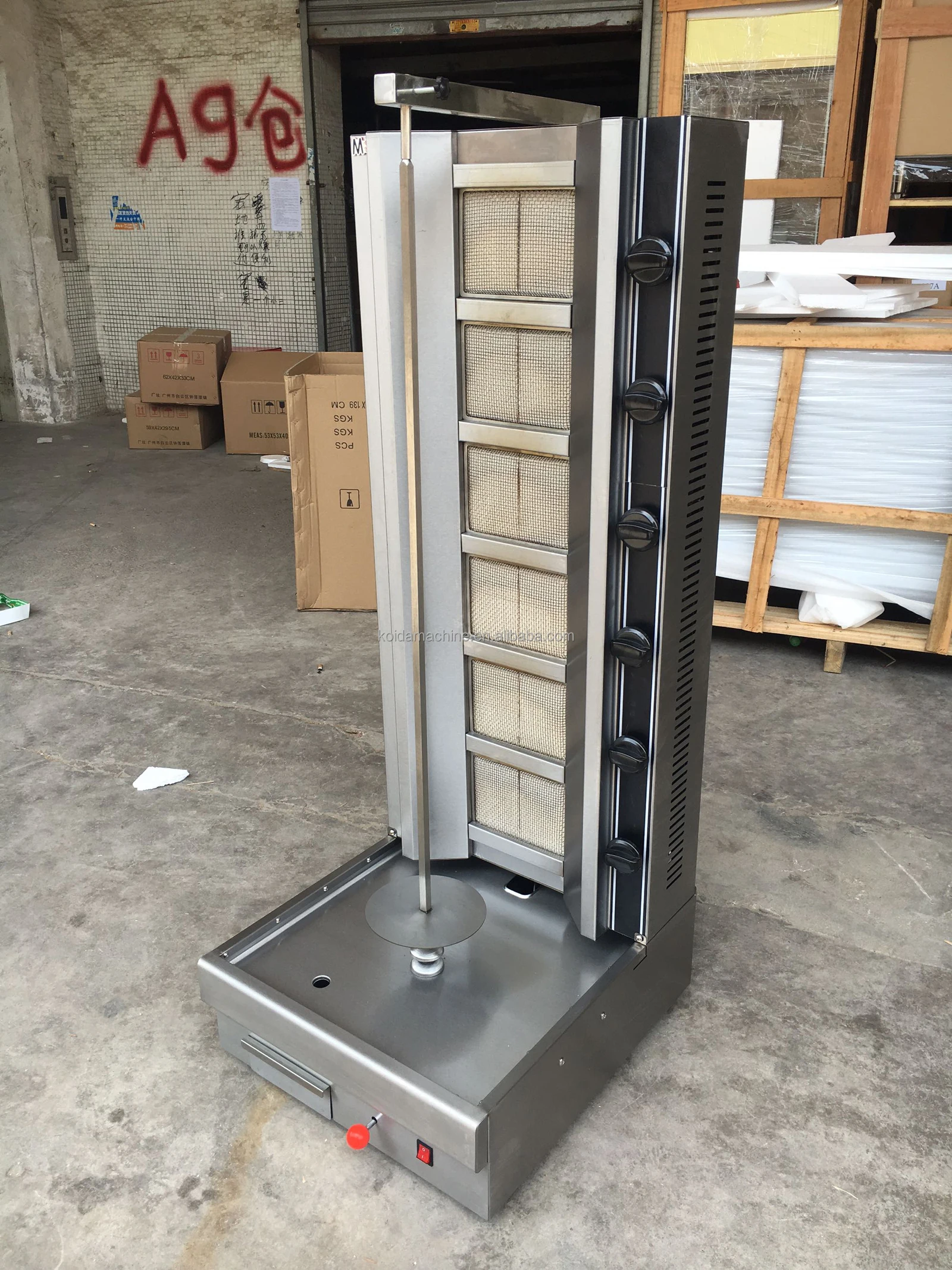 كويدا آلة صناعية شعبية كباب دونر شواية مع محرك #6