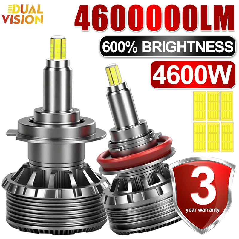 

360 H7 Светодиодная автомобильная фара Canbus 3D Core H1 H11 H8 H9 9005 HB3 9006 HB4 6000K 12V Комплект модернизации света Автоматическая лампа для объектива проектора