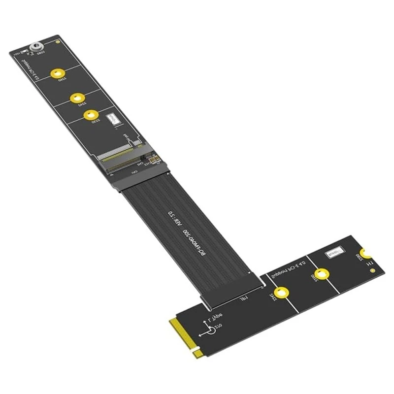 Câble d'extension SSD NVME NGFF M.2 M-Key, version améliorée à 270 degrés, longueur 20 cm