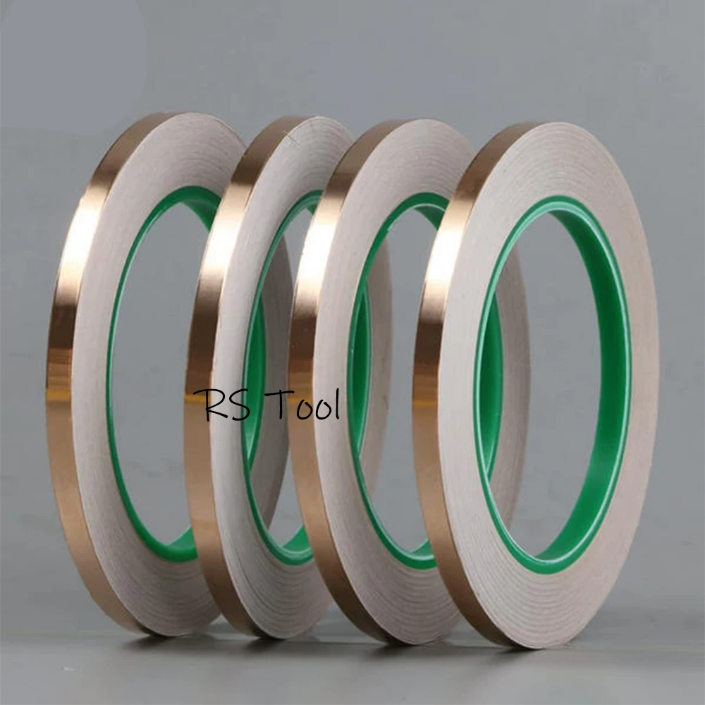 2pcs/lot 2mm~3mm~4mm~5mm~6mm~8mm~10mm Single Conductive Copper Foil Tape One Side Adhesive for Phone Repair