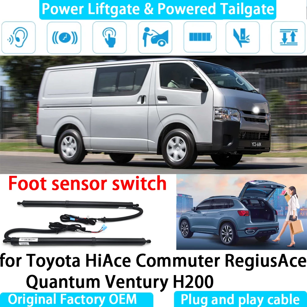 for Toyota HiAce Commuter RegiusAce Quantum Ventury H200 Automatic Electric Power Liftgate Powered Tailgate Strut Tail Gate