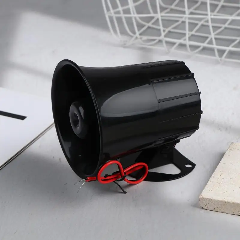 1/2/3 قطعة تيار مستمر 12 فولت ثلاثة أضعاف بوق الإنذار في الهواء الطلق إنذار سيرينا إنذار المتكلم السلكية بصوت عال إنذار القرن لنظام إنذار 110dB #3