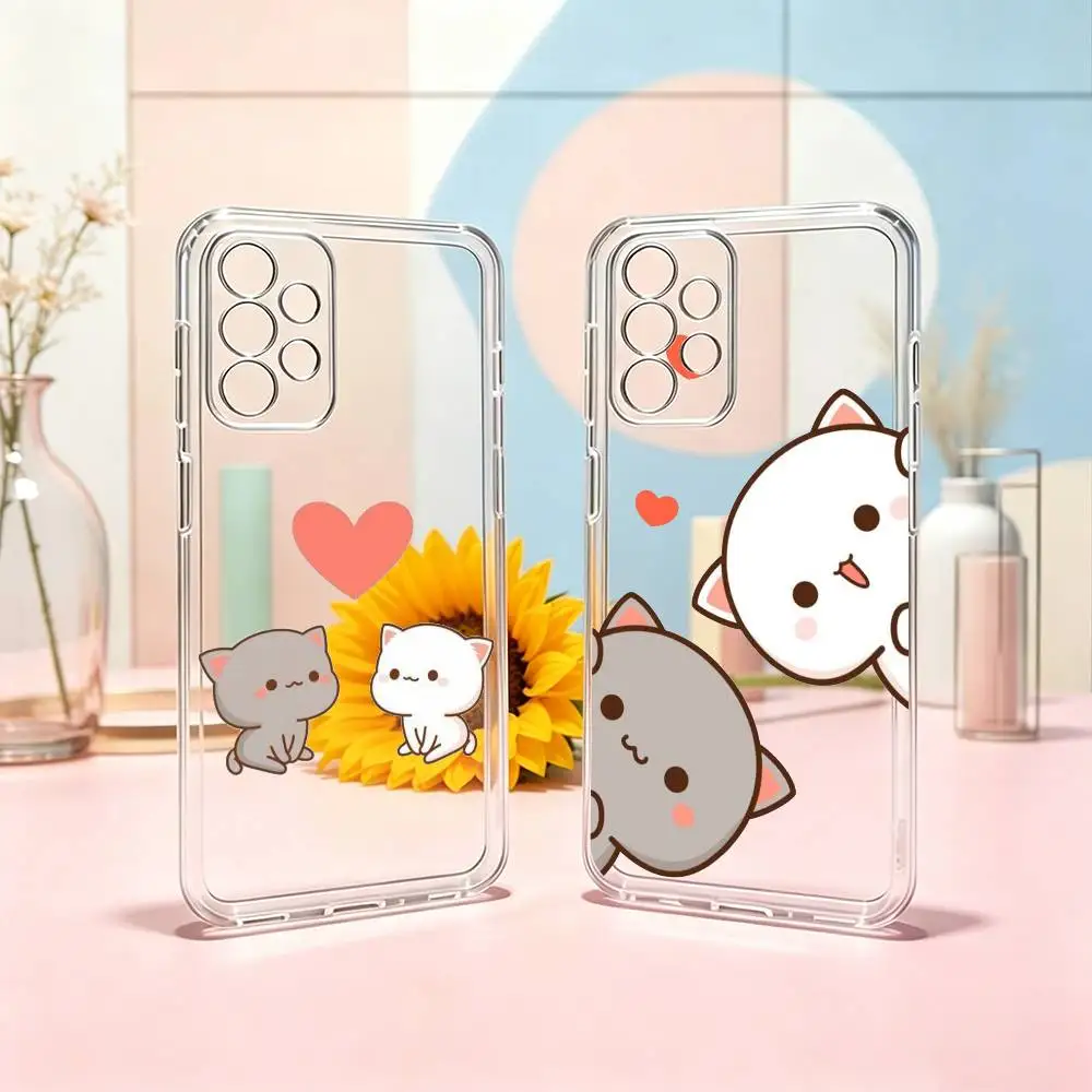 B-Bubu Dudu-U Cartoon Couple  Phone Case For Samsung S25,S24,S21,S22,S23,S30,Ultra,S20,Plus,Fe Transparent Cover Gift