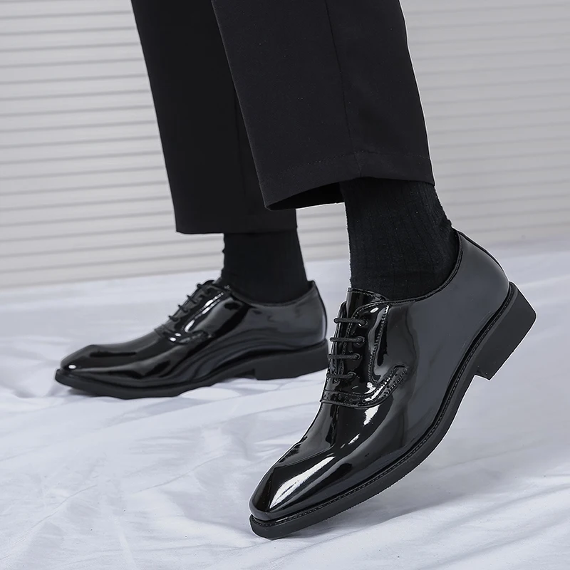 black dress shirt grey suit Amedeo Dress Shoes, BRUCIATO / 11 main image 0