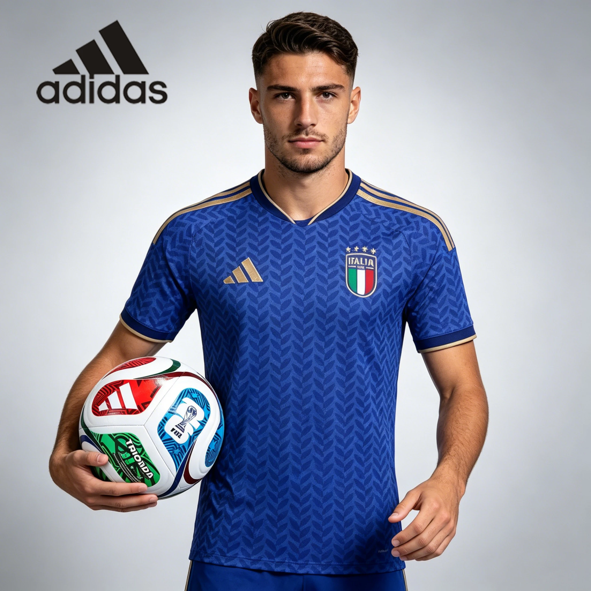 Camiseta de la Selección Italiana de la FIFA World Cup 2026 + Balón de Entrenamiento Trionda de la FIFA World Cup 2026 JL6937+JD8032