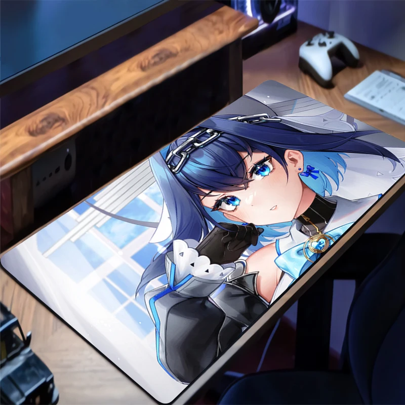 Gaming Mouse Pad Hololive Ouro Kronii Accessories Office Gamer Keyboard Desk Mat Non-Slip Laptop ground mat PC Large Mousepad