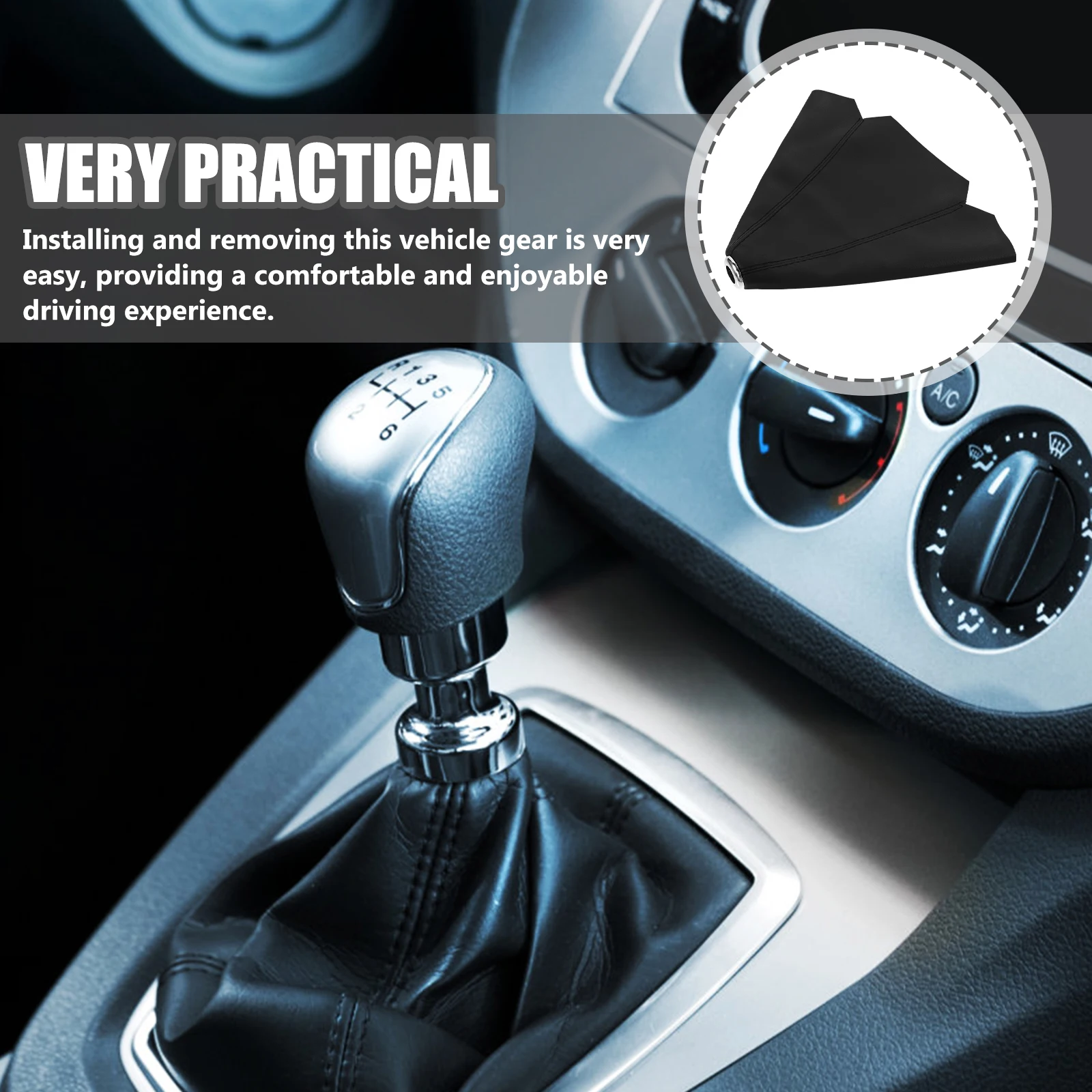 

Exquisite Gear Knob Cover Car Shift Protector Automotive Gear Stick Cover Durable Smooth Surface Easy Install