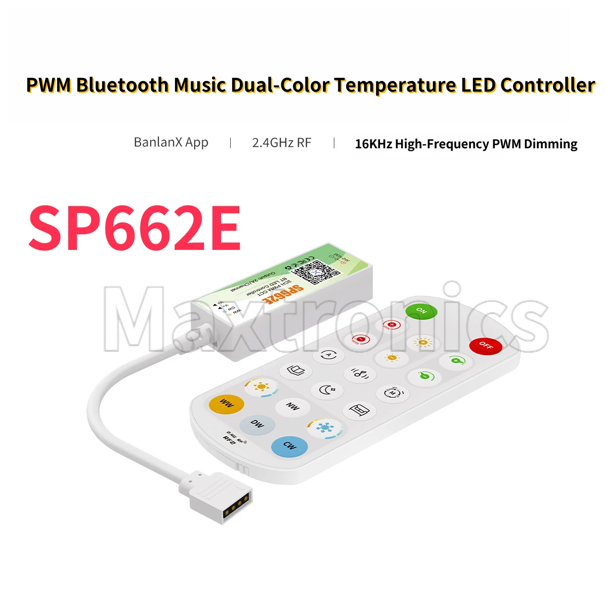 SP661E-SP665E DCV5-24V Bluetooth 1-5CH SPI PWM LED Controller APP RF Remote SingleColor CCT RGB RGBW RGBCCT Neon FCOB LightStrip