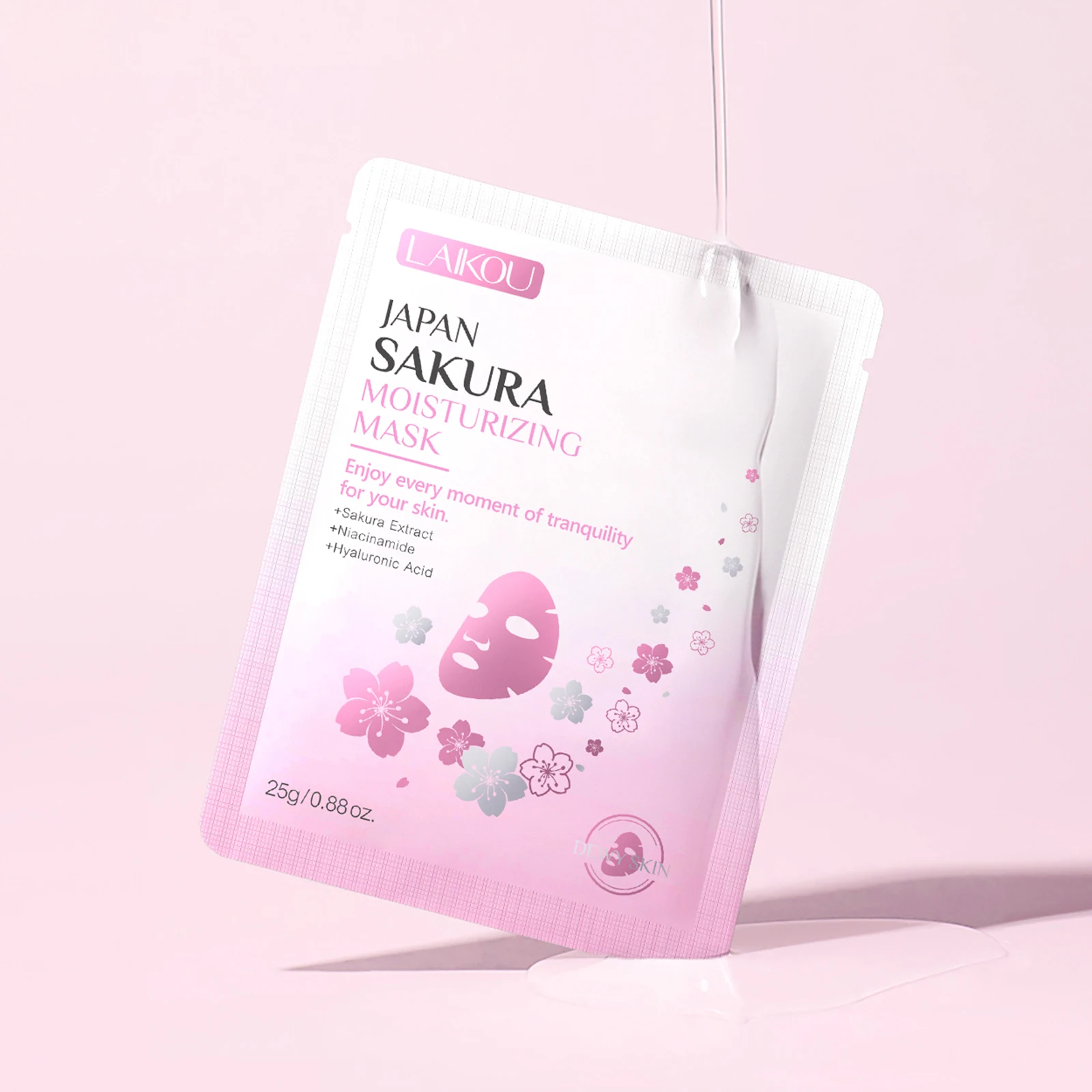 10Pcs LAIKOU Sakura Facial Mask Set, 5Pcs Hydrating Sheet Mask  5Pcs Sakura Mud Mask Deep Clean Moisturizing Skin Care Trial Kit