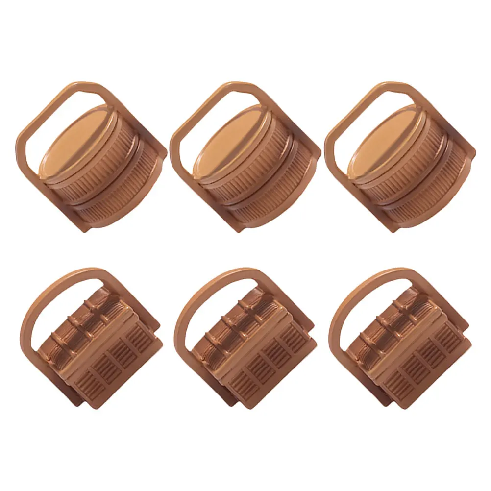 

6 Pcs Simulated Bamboo Food Box Miniature Decorative Baskets Realistic Resin Craft Accessories Tiny Picnic Storage