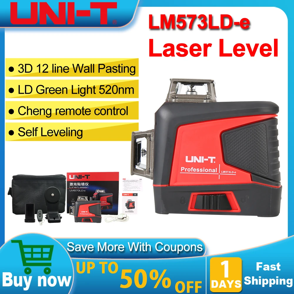 

UNI-T LM573LD-e LM575LD-e LM576LD-e 12/16 Lines Laser Level Tool Professional 360 Laser Leveling Instrument Laser Level Meter