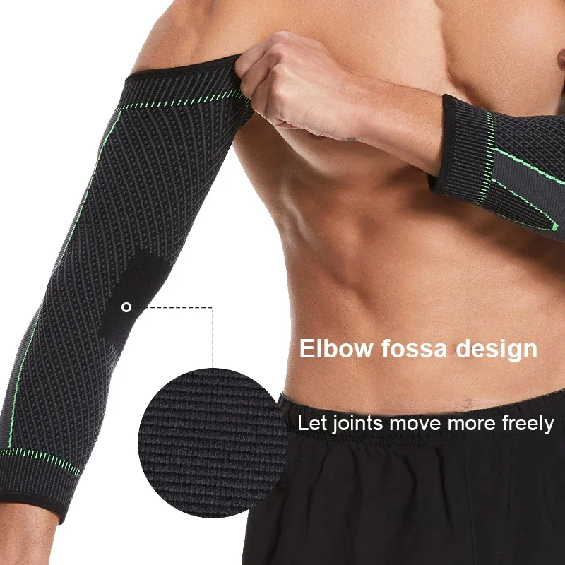 1pc Compression Elbow Support Pads Elastic Brace Basketball Volleyball Tennis Fitness Protector Arm Sleeves for Men Women