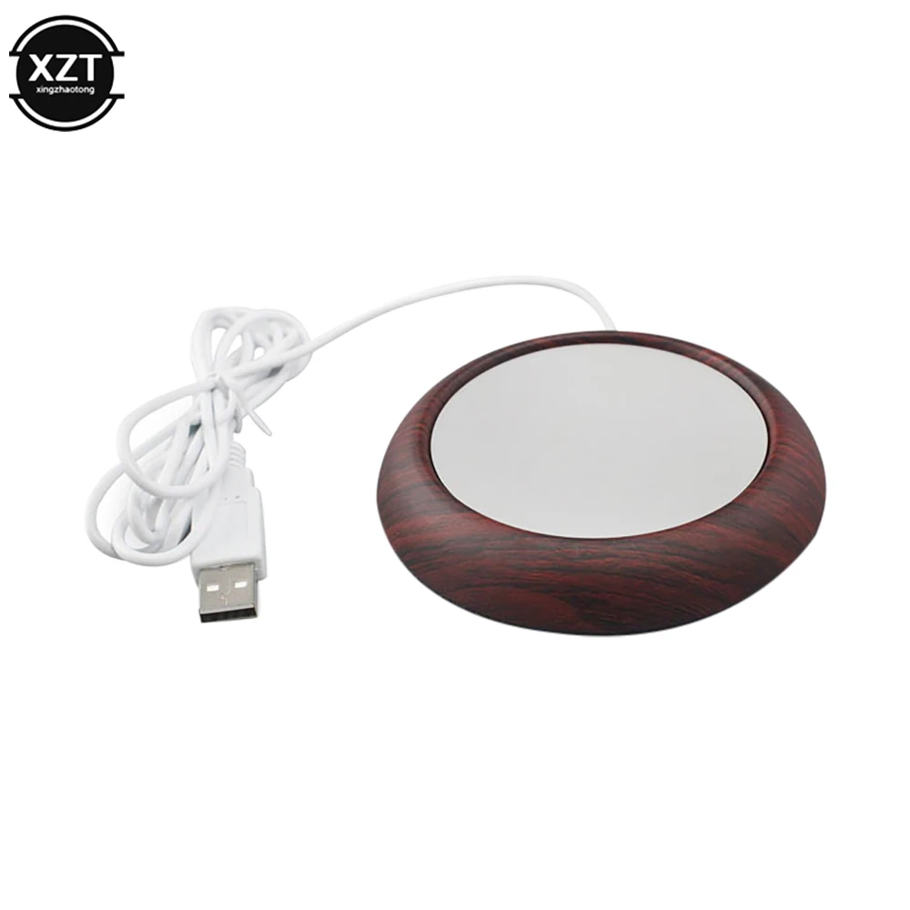 USB cieplej Cup-Pad gadżet ziarno drewna kawa napój herbaciany USB podgrzewacz taca kubek Pad Coaster Keep Drink podgrzewacz prezent biurowy