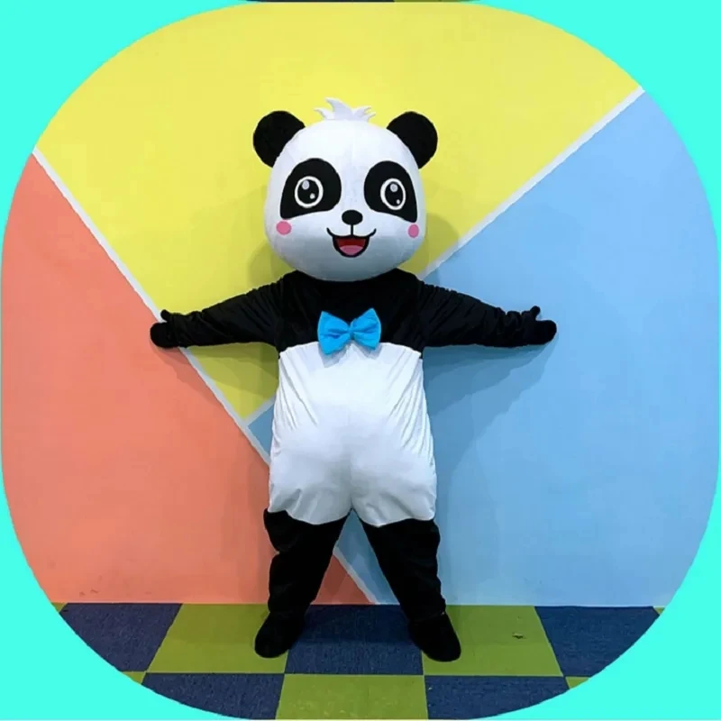 Costume da bambola del fumetto della mascotte del Panda gigante per adulti attività di Halloween puntelli per prestazioni promozionali Set divertente bambola Flyer di carnevale Bea