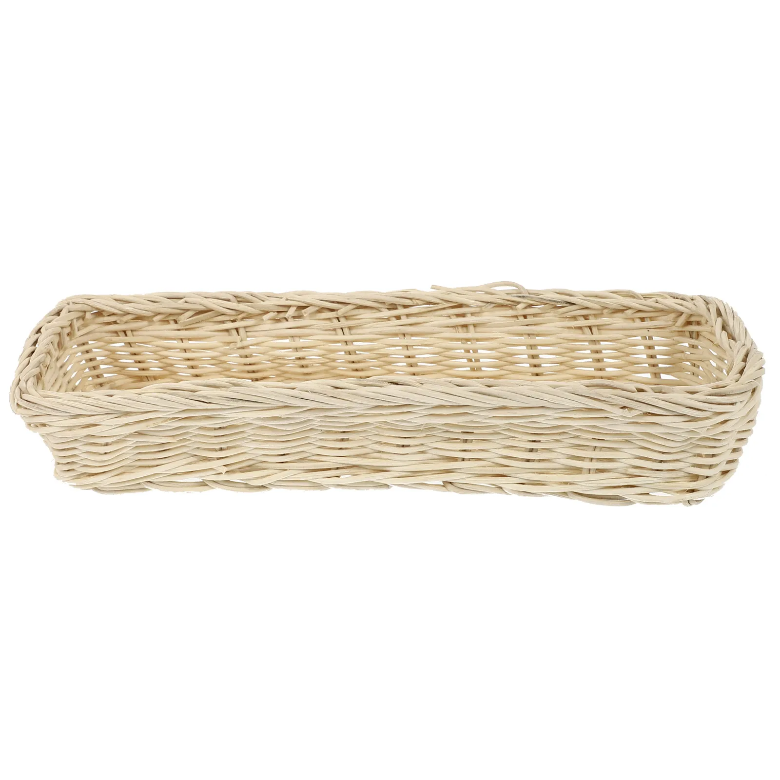 

Rattan Cutlery Basket Storage Tray Portable Holder Bread Kitchen Manual Woven Large Capacity Practical Use Environmental