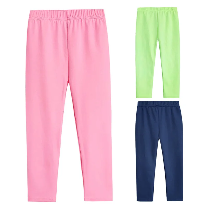 Kids Skinny Leggings Solid Color Pants Cute Stretch Spring Summer Trousers Soft Slim Children Pant Girl and Boys