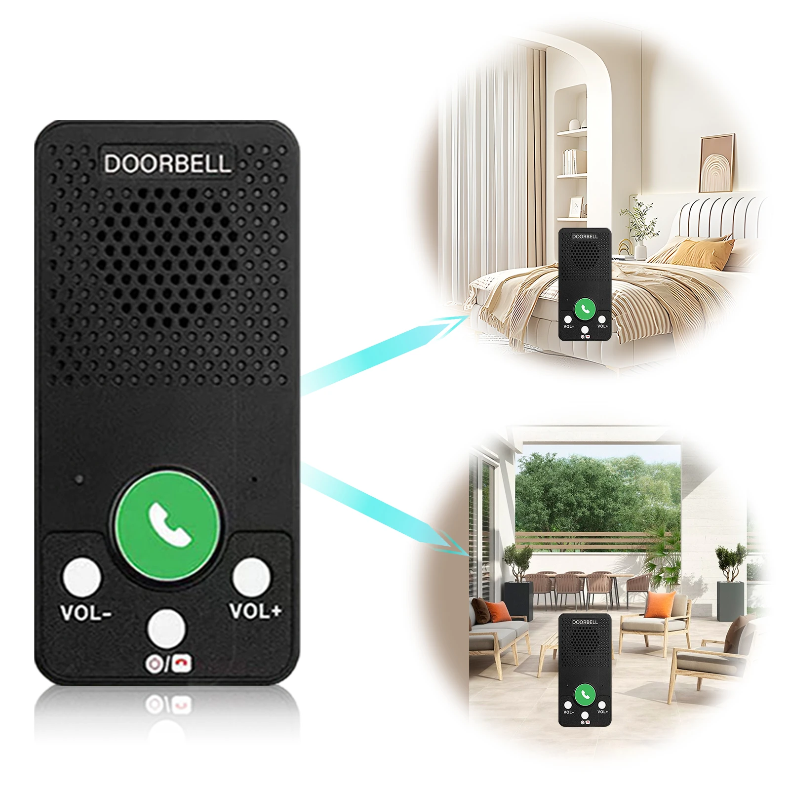 

Intercoms Wireless with 4 Chimes 8 Volume Levels Full Duplex 2 Way Intercom for Business Offices Indoor Outdoor