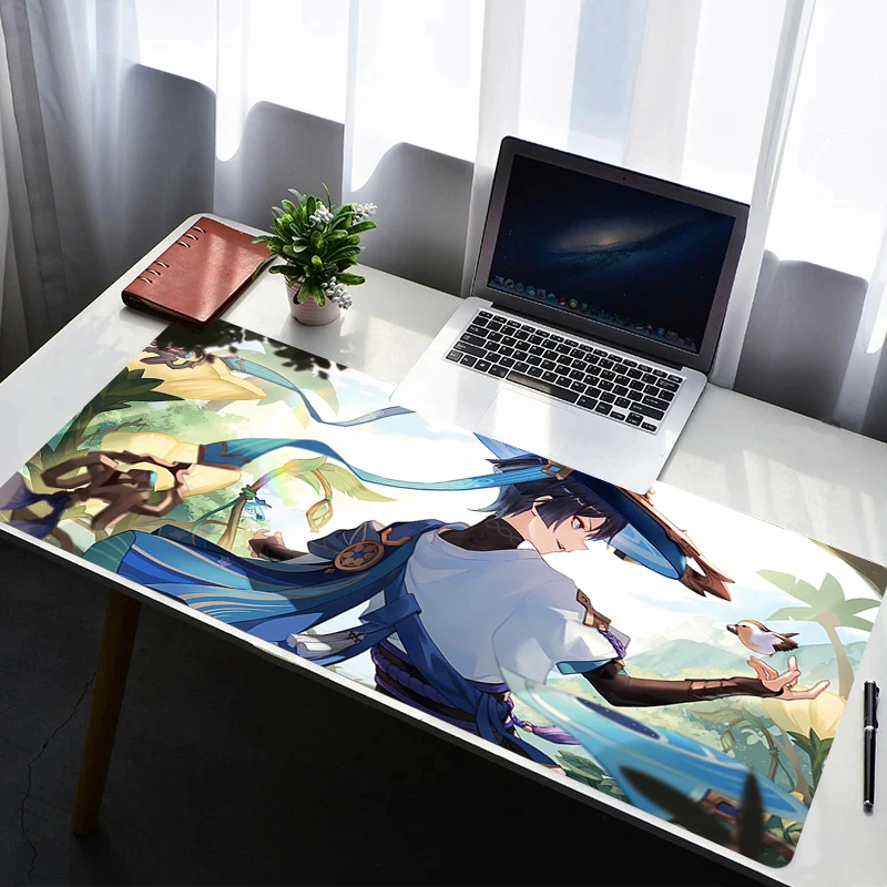 

Mouse Pad Laptop Non Slip Extended Desktop Mouse Mat PC Anime G-genshin Impact Wanderer Keyboard Pad Gaming Accessories Mousepad