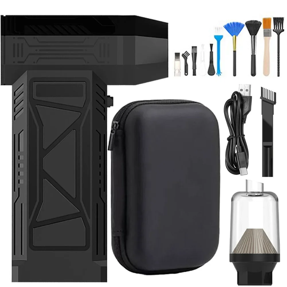 

Мини-вентилятор Jet Dry, 150000 об/мин, перезаряжаемый через USB, мощный воздуходувка со щеткой и насадкой, многофункциональный, мощный, для домашнего автомобиля