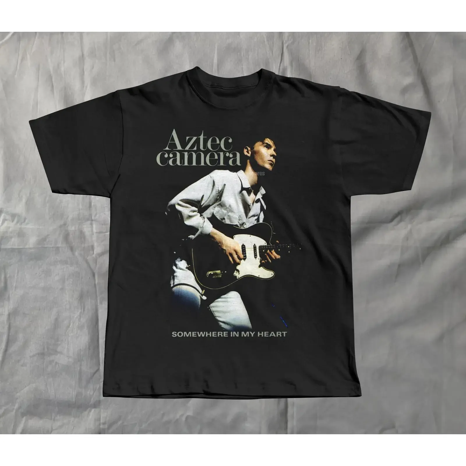 aztec camera T Shirt new wave indie pop christmas tee vintage Washed Top For Everyday Wear graphic Stretched Breathable