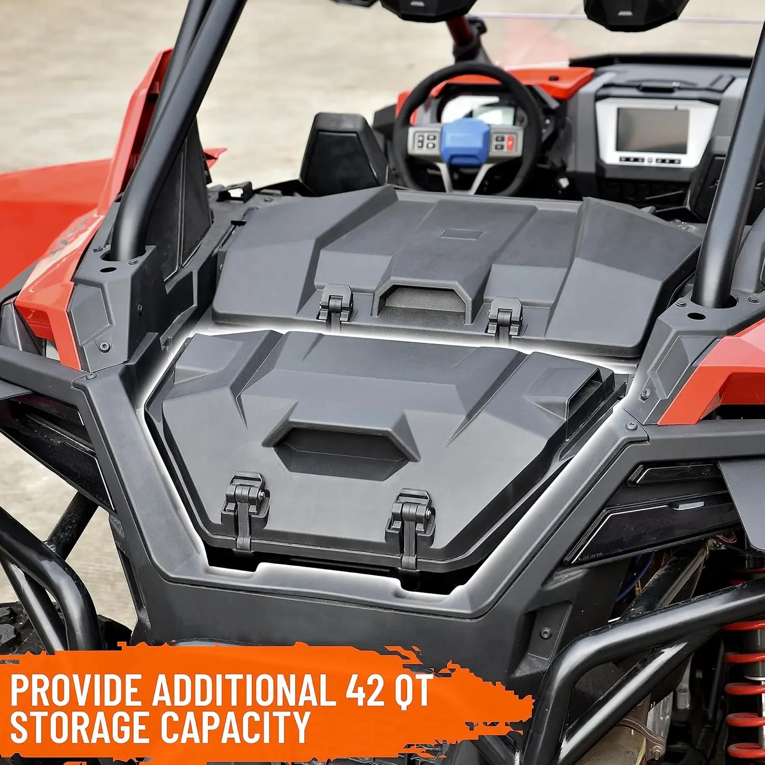 

Poly Water Resistant 42 QT Rear Cargo Storage Box for Polaris RZR Turbo4 LE Replacement